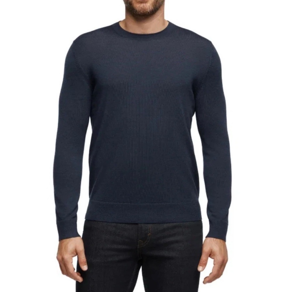 Banana Republic Men's Merino Wool ceewneck Sweater Navy blue
